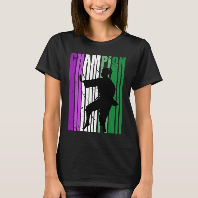T-shirt Championne Champion Karate Anniversaire Martiale V (Devant)