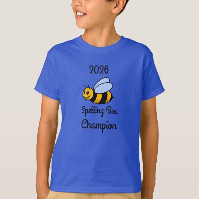 T-shirt championne d'épellation 2026 pour enfants (Devant)