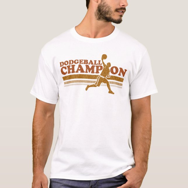 T-shirt championne vintage de Dodgeball (Devant)