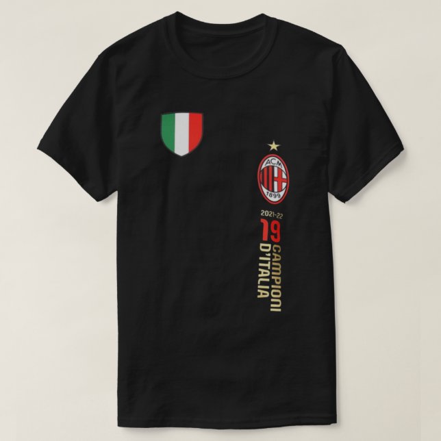 T-shirt Champions Ac Milan 2022 19 Scudito (Design devant)