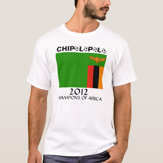 T-shirt Champions d'Africain de Chipolopolo de la Zambie (Devant)