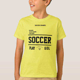 T-shirt Champions de football personnalisées équipe enfant