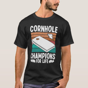T-shirt Champions de jeu à lancer de Cornhole pour la vie