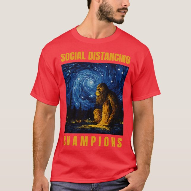 T-shirt Champions de la distanciation sociale (Devant)
