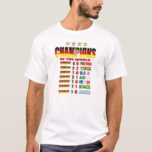 T-shirt Champions de l'Allemagne de la route du monde à l