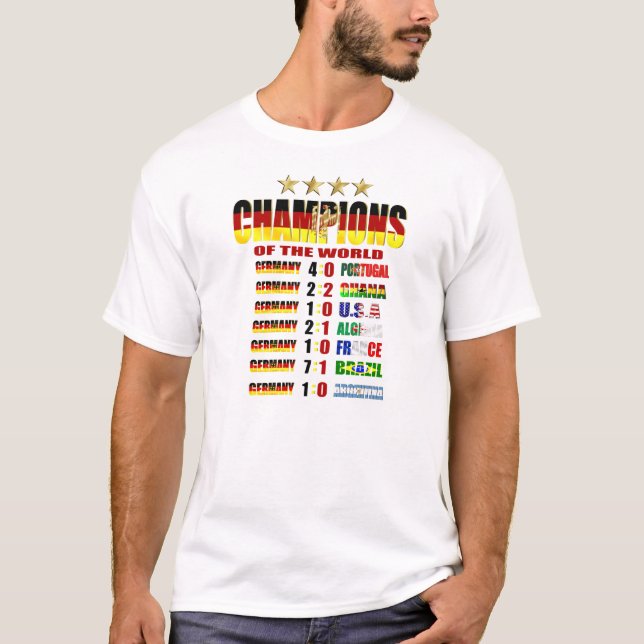 T-shirt Champions de l'Allemagne de la route du monde à la (Devant)