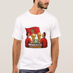 T-shirt Champions du Maroc Conception de victoire de foo
