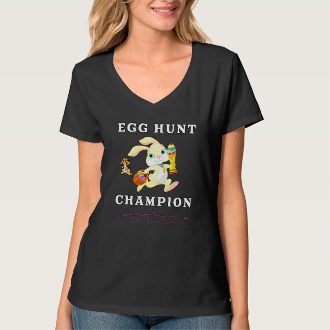 T-shirt Champions du Monde de Chasse aux Oeufs de Pâques L (Devant)