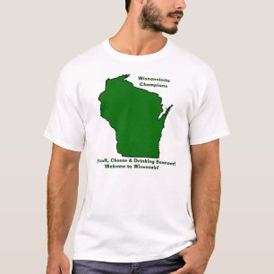 T-shirt Champions du Wisconsinite Football, Fromage et Biè