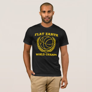 T-shirt Champions plats du monde de la terre - OR NOIR