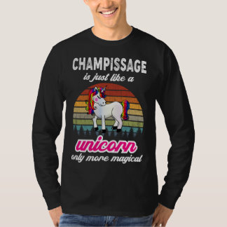 T-shirt Champissage Therapist  Unicorn Vintage Sunset