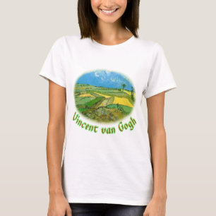 T-shirt Champs de blé à Auvers Sous Ciel Nuageux, van Gog