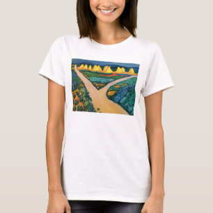 T-shirt Champs de légumes par August Macke, Beaux-arts vin