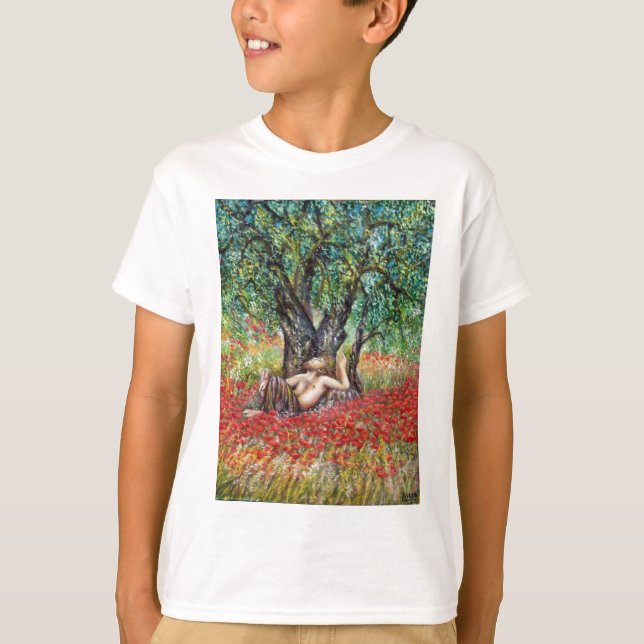 T-SHIRT CHAMPS DE PAN, D'OLIVE ET DE POPPY (Devant)