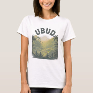 T-shirt Champs de riz de la jungle d'Ubud méditation yoga
