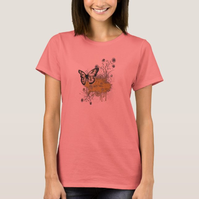 T-shirt champs papillon (Devant)