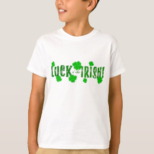 T-shirt Chance aux Irlandais Vert Shamrocks chanceux