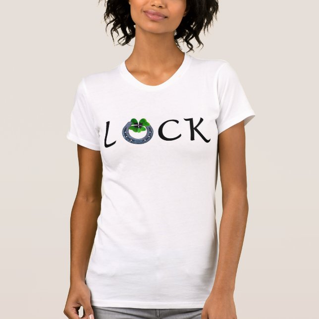 T-shirt Chance de la Saint Patrick avec fer à cheval et tr (Devant)