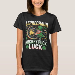 T-shirt Chance de palet de hockey Leprechaun Saint-Patrick