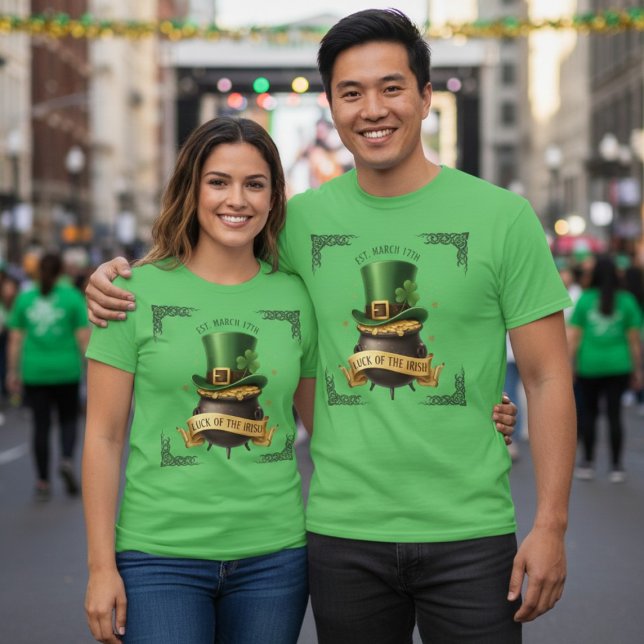 T-Shirt Chance des Irlandais Pot d'Or (Créateur téléchargé)