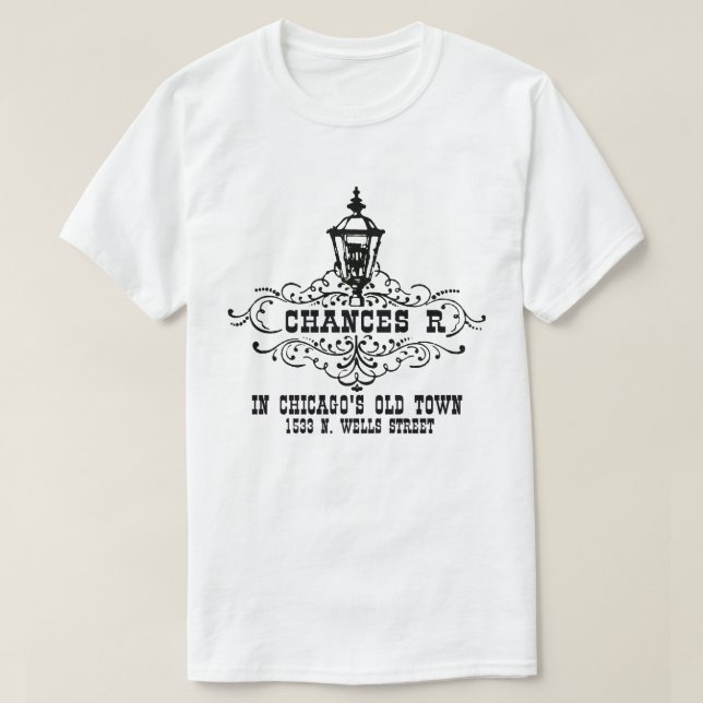 T-shirt Chances R Restaurant, Chicago et Chicago (Design devant)
