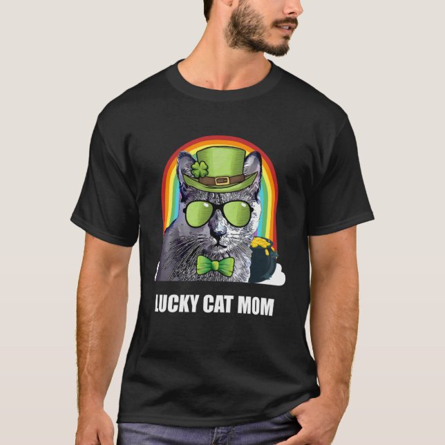 T-shirt Chanceuse maman de chat Korat Saint-Patrick (Devant)
