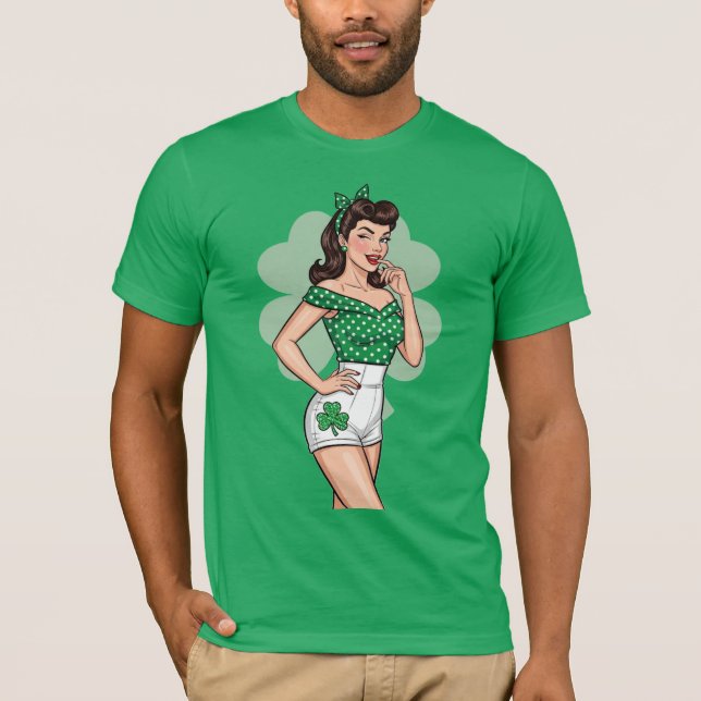 T-shirt Chanceuse Rétro Glamour (Devant)