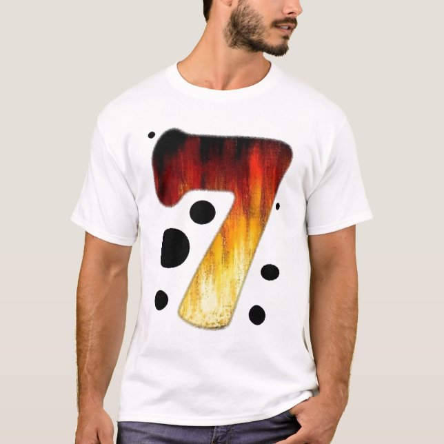 T-shirt chanceux #7 du numéro sept (Devant)