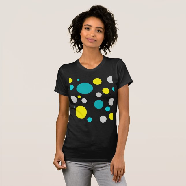 T-shirt Chanceux bulles colorées (Devant entier)