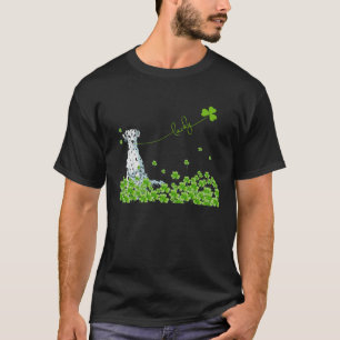 T-shirt Chanceux chien dalmate Shamrock Saint Patrick jour
