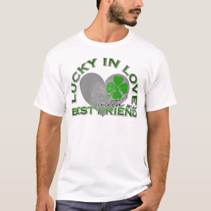 T-shirt Chanceux dans l'amour avec mon meilleur ami