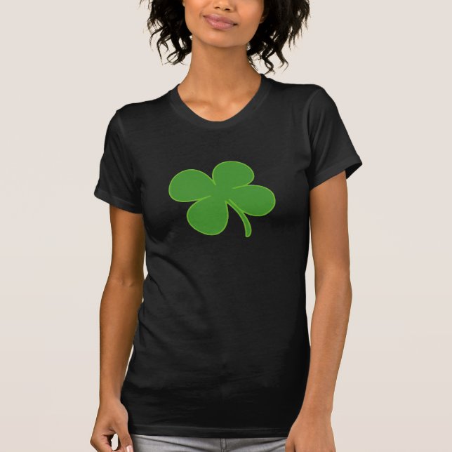 T-shirt chanceux de trèfle de Quatre-Feuille (Devant)