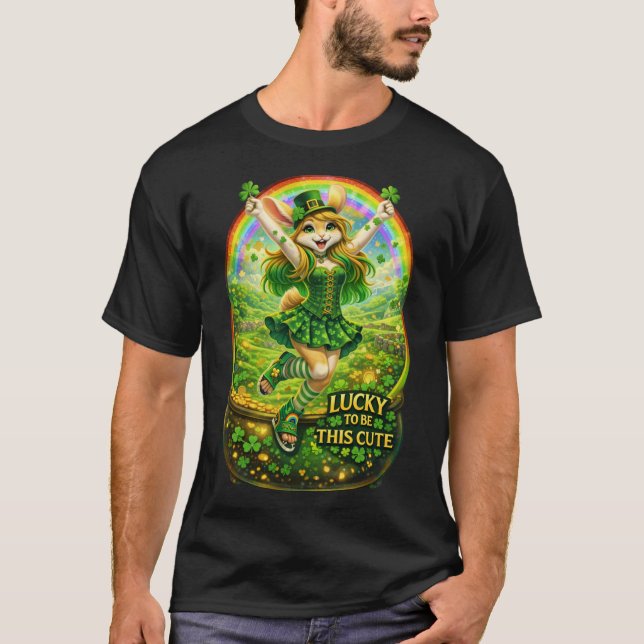 T-shirt Chanceux d'être si mignon (Devant)