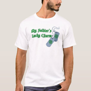 T-shirt chanceux du charme de mon soldat