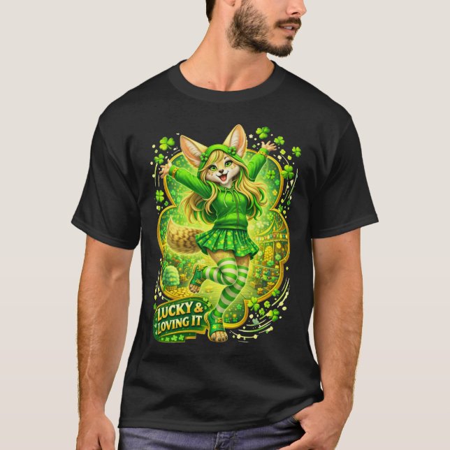 T-shirt Chanceux Et L'adorant (Devant)