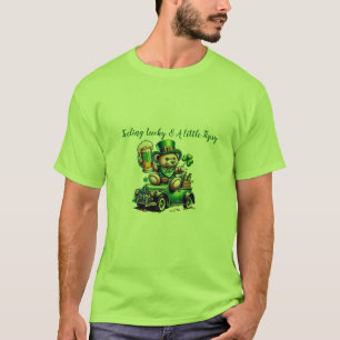 T-shirt "Chanceux et un peu pompette" pour la St-Patrick