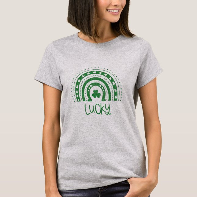 T-Shirt Chanceux pour la Saint-Patrick (Devant)