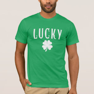 T-Shirt Chanceux Trèfle à Quatre Feuilles Saint Pa