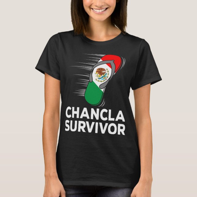 T-shirt Chancla Survivor Mexique Drôle Mexicain Drôle Plai (Devant)
