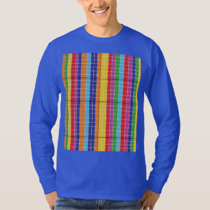 T-shirt Chandail à capuche bleu à motif géométrique coloré