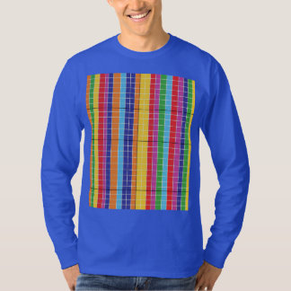 T-shirt Chandail à capuche bleu à motif géométrique coloré
