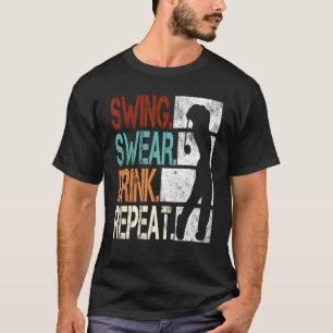 T-shirt Chandail à coudre Boire Répéter Golf 1