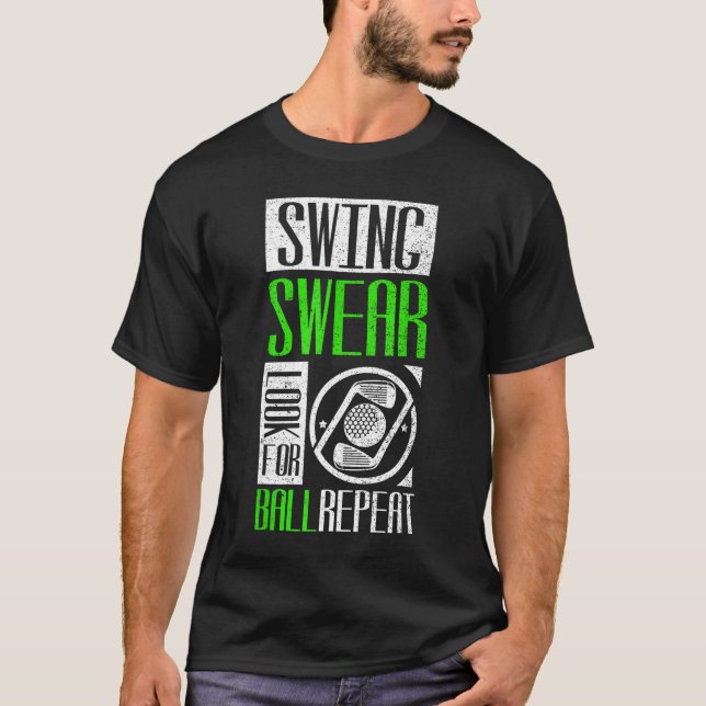 T-shirt Chandail À Swing Chercher Ball Repeat Golf (Devant)