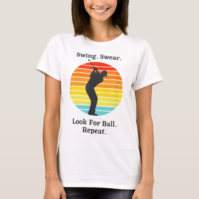 T-shirt Chandail À Swing Chercher Ball Répéter Funny Golfi (Devant)