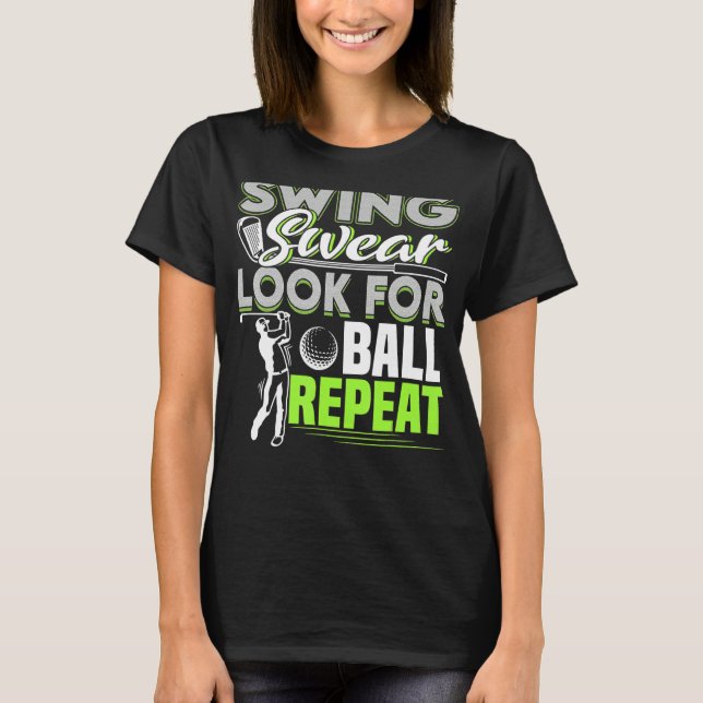 T-shirt Chandail À Swing Chercher Ball Répéter Funny Golfi (Devant)