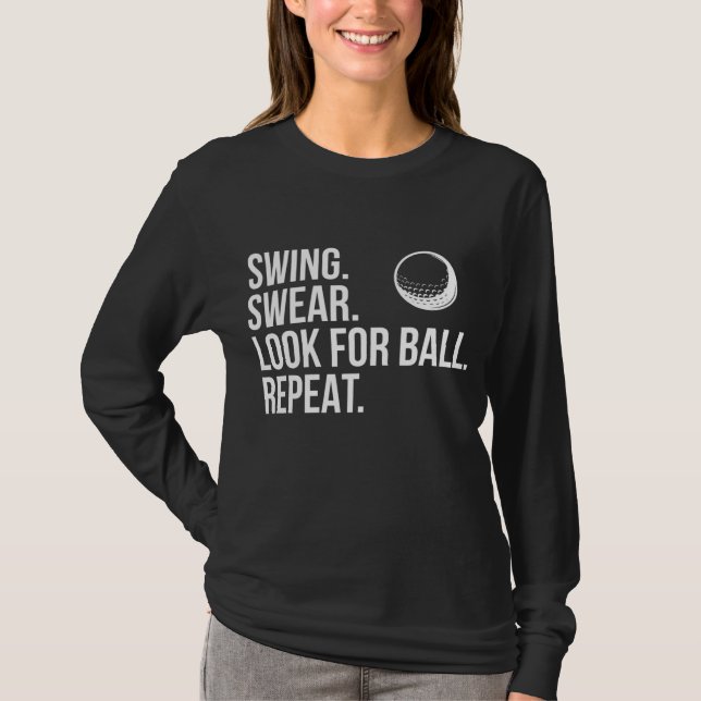 T-shirt Chandail À Swing Chercher Balle Répéter Funny Golf (Devant)