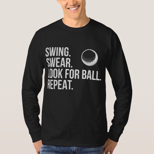 T-shirt Chandail À Swing Chercher Balle Répéter Funny Golf (Devant)