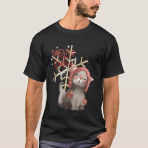 T-shirt Chandail Adorable Chat temps Beanie flocon de neig