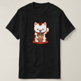T-shirt Chandail amusant - MANEKI-NEKO BOBA KIT-THÉ