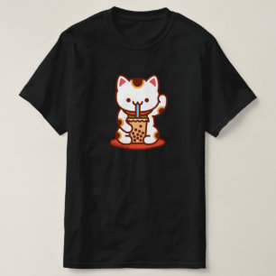 T-shirt Chandail amusant - MANEKI-NEKO BOBA KIT-THÉ